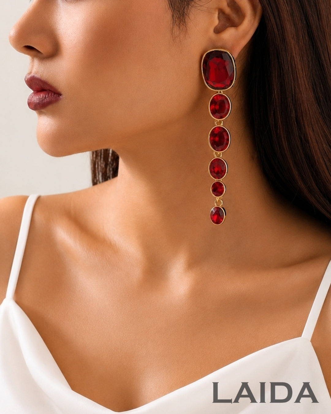 Maya Multicolor Crystal Statement Earrings