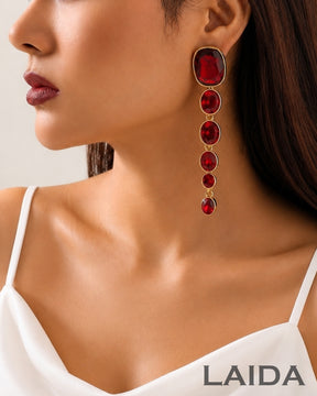 Maya Multicolor Crystal Statement Earrings
