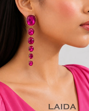 Maya Multicolor Crystal Statement Earrings