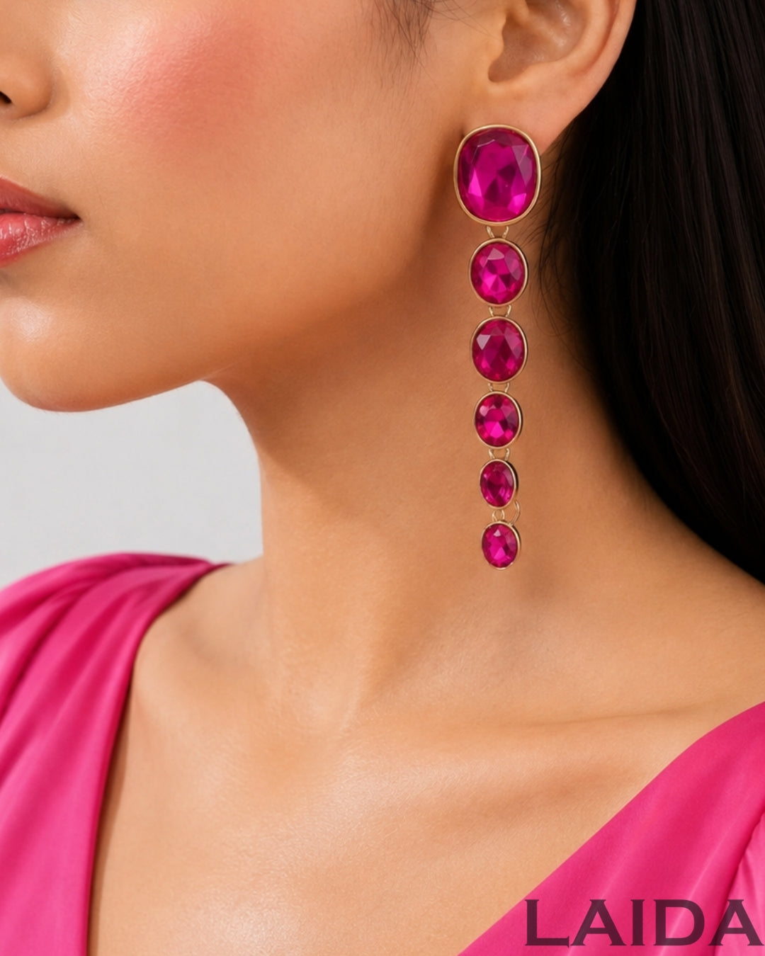 Maya Multicolor Crystal Statement Earrings
