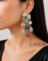 Maya Crystal Layered Multicolor Earrings