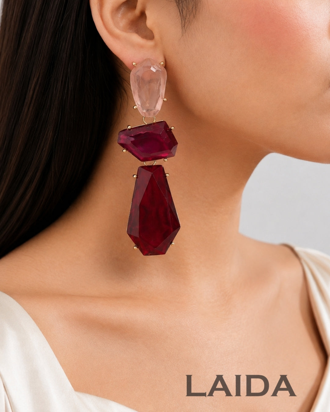 Maya Pink Statement Drop Earring
