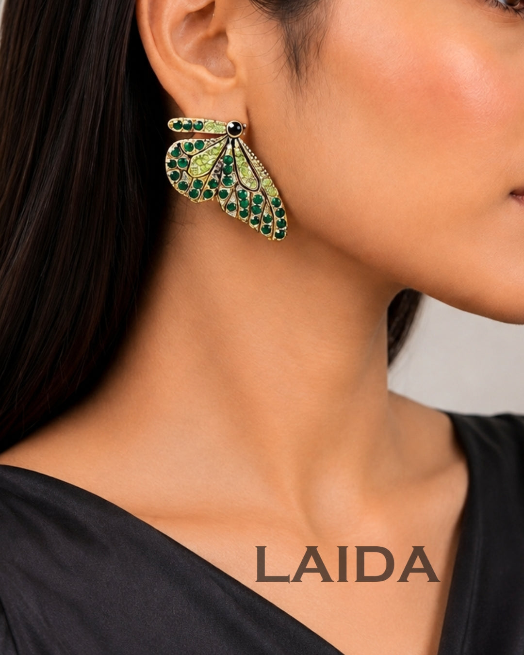 Butterfly Green Stud Earring