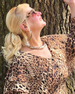 Animal Print Statement Hasli Necklace