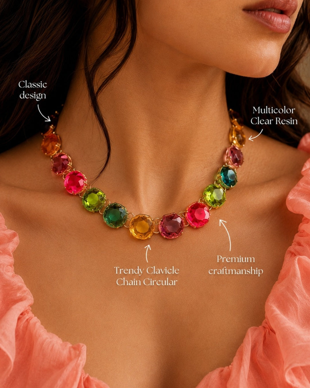 Mais Multicolor Statement Necklace