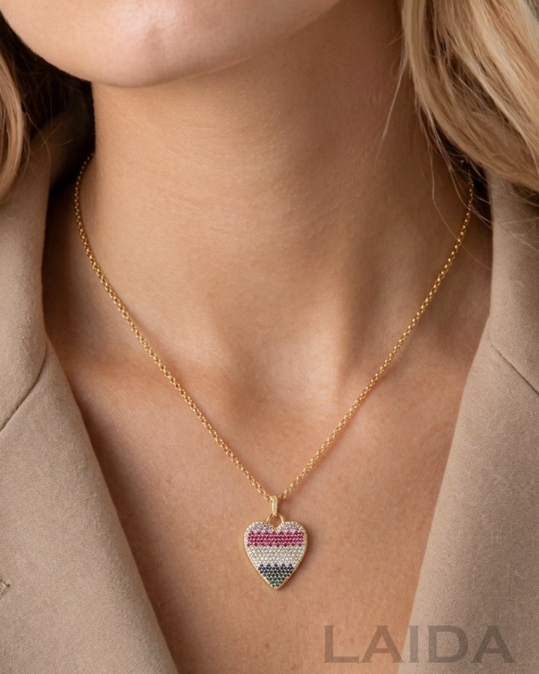 Multi Happy Heart Pendant