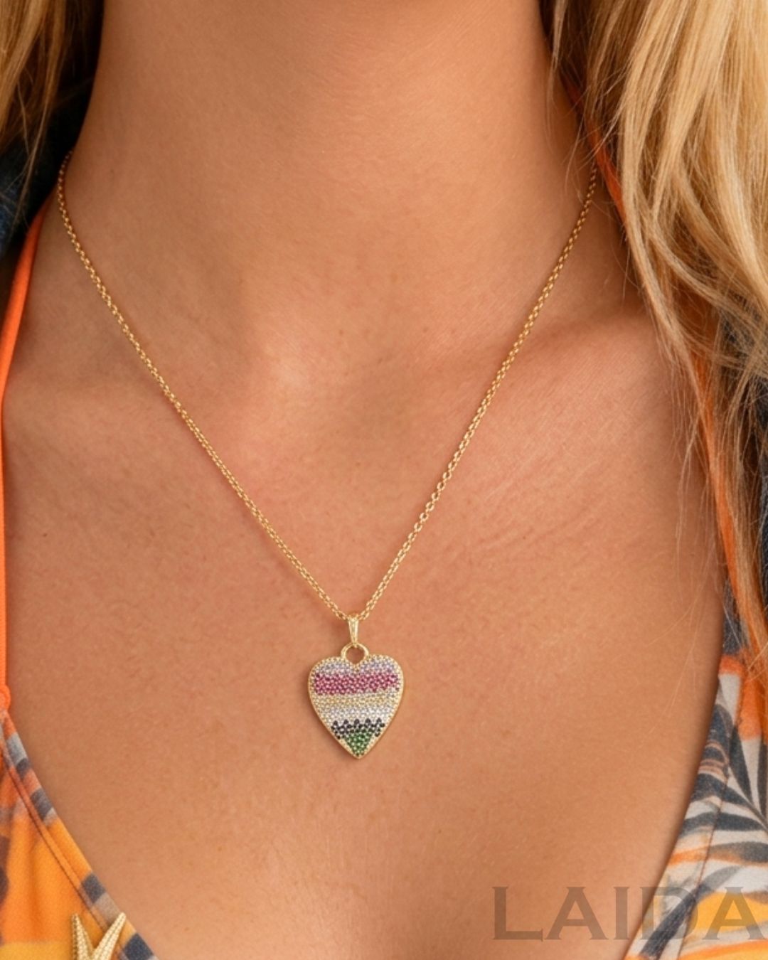 Multi Happy Heart Pendant
