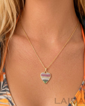 Multi Happy Heart Pendant
