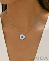 Silver Plated Evil Eye Round Pendant