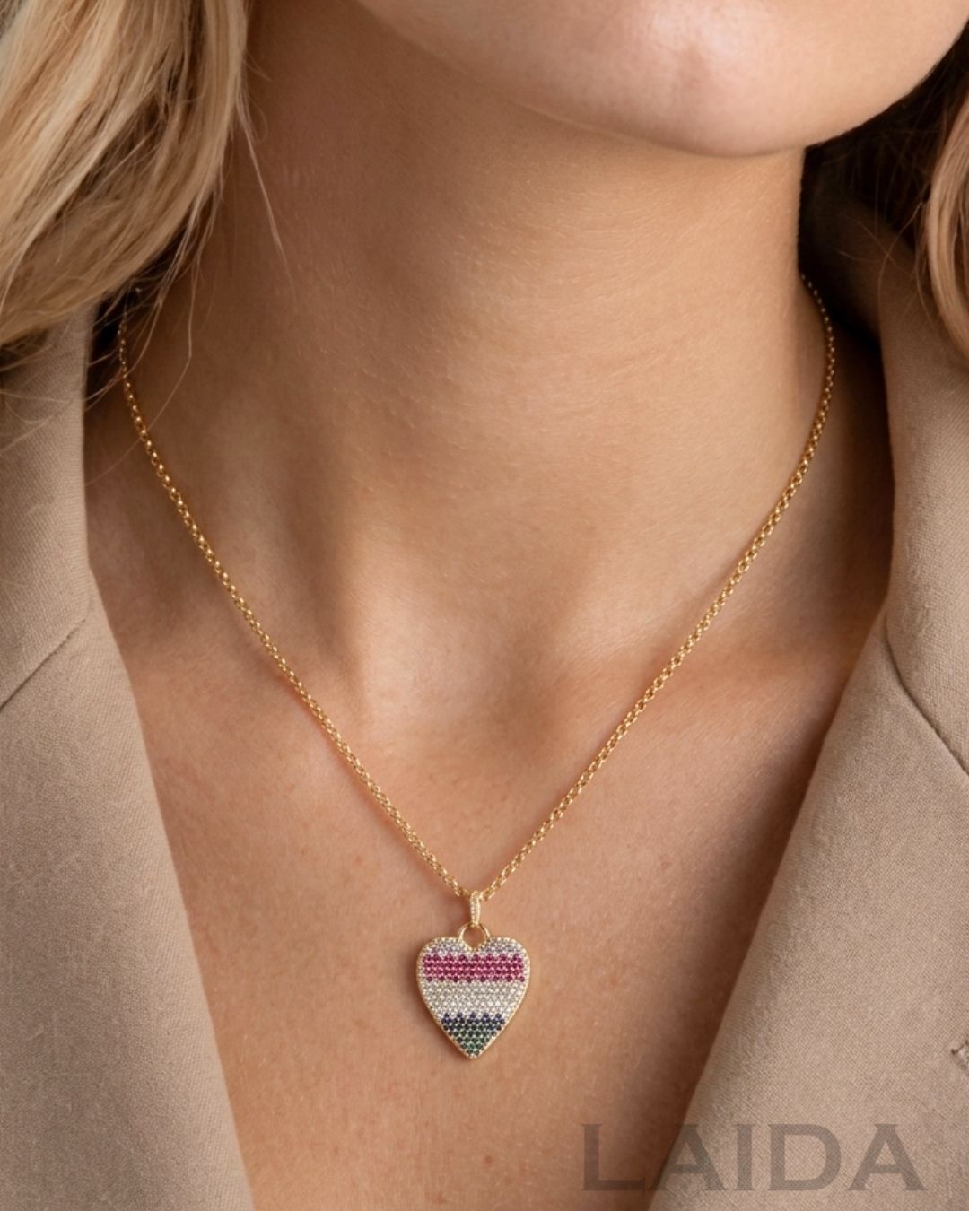 Multi Happy Heart Pendant