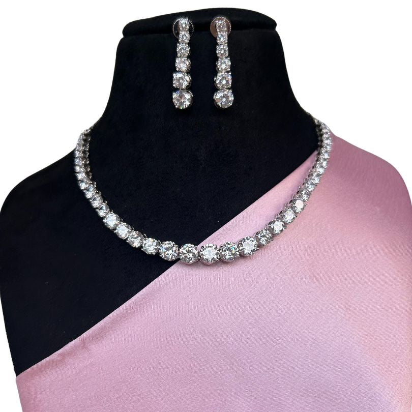 Sweeti American Diamond Necklace Set