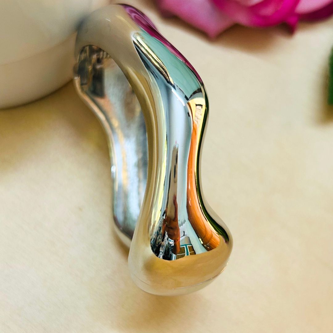 Silver Sculpted Shiny Kada/Cuff