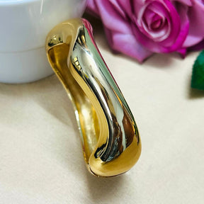 Golden Sculpted Shiny Kada/Cuff