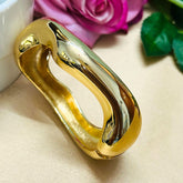 Golden Sculpted Shiny Kada/Cuff