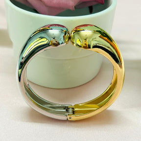 Half Golden Silver Openable kada/Cuff