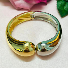 Half Golden Silver Openable kada/Cuff