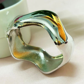 Silver Shiny Zig Zag Kada/Handcuff