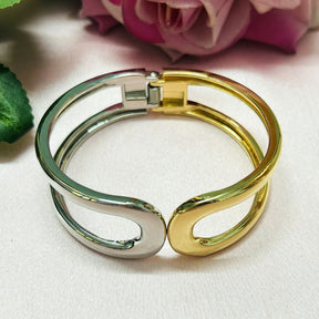 Half Golden Silver Openable kada/Cuff