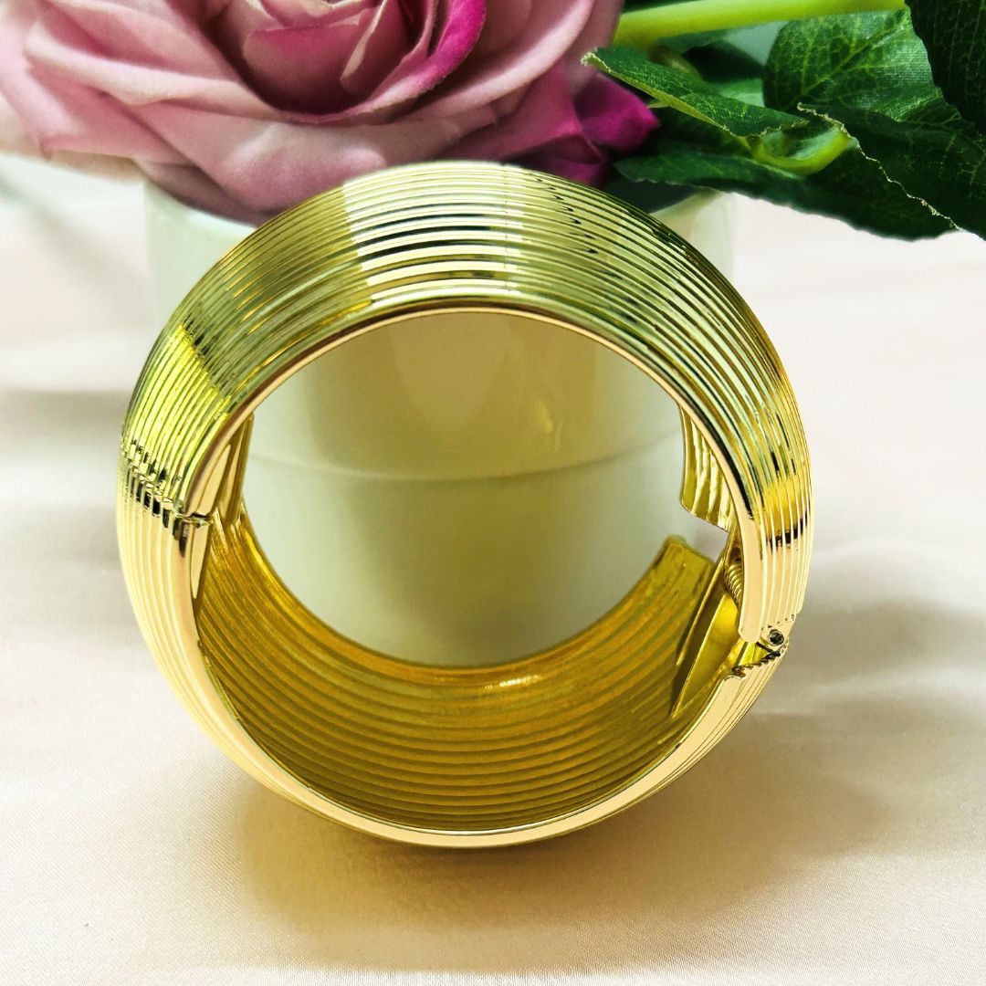 Golden Ripple Broad Shiny Kada/Cuff
