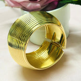 Golden Ripple Broad Shiny Kada/Cuff