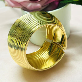 Golden Ripple Broad Shiny Kada/Cuff