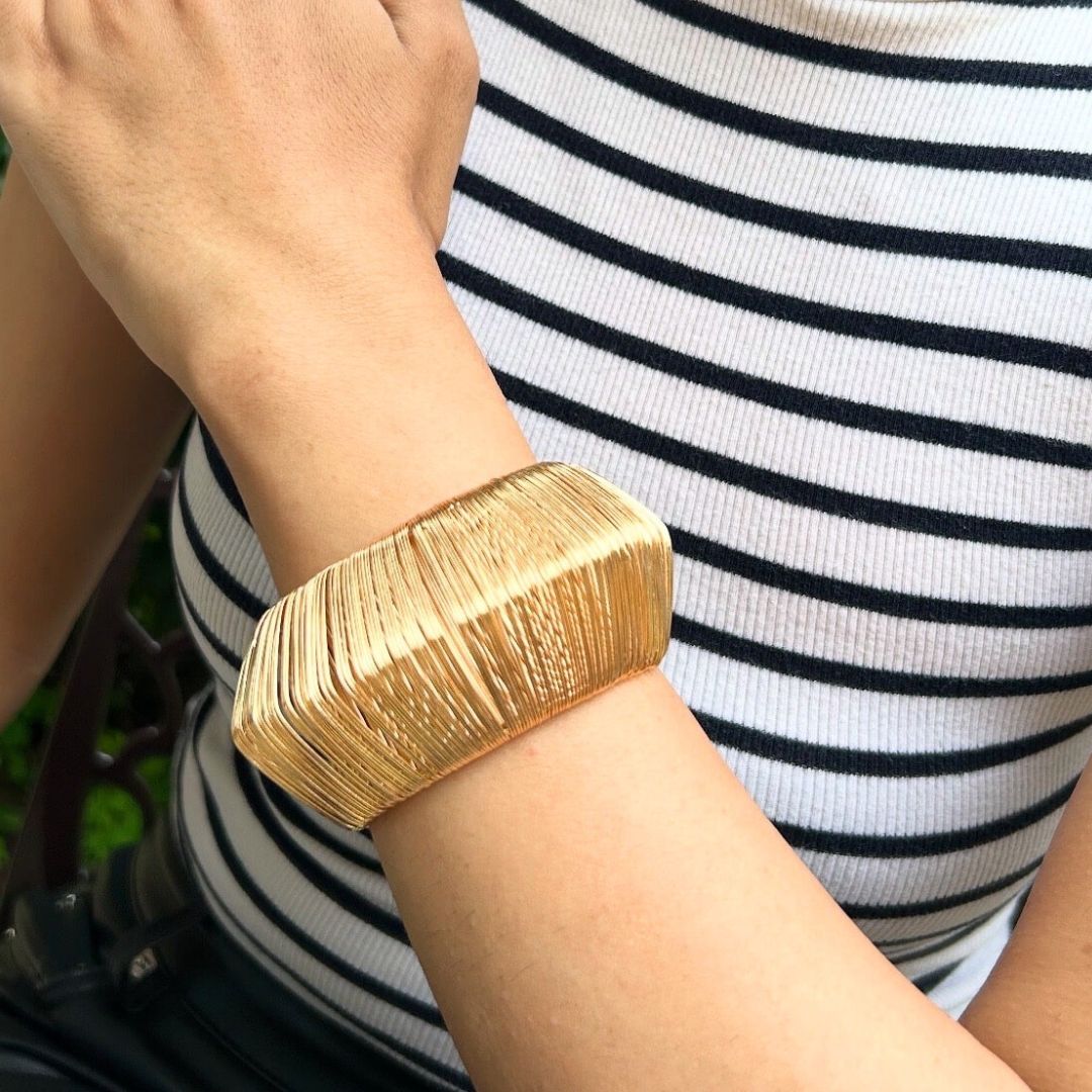 Golden Wire- Wrapped Handcuff
