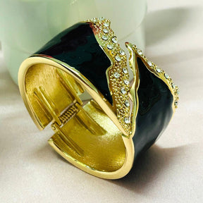 Black Starlit Wave Openable Kada/Cuff