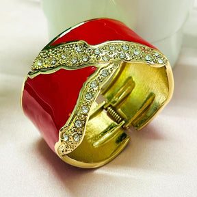 Red Starlit Wave Openable Kada/Cuff