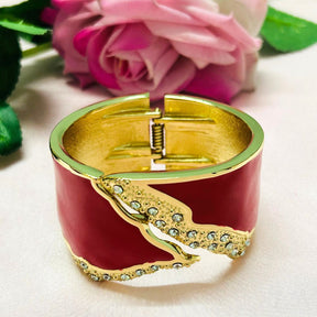 Red Starlit Wave Openable Kada/Cuff