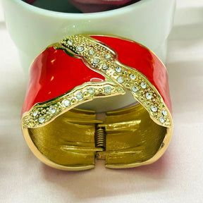 Red Starlit Wave Openable Kada/Cuff