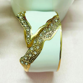 White Starlit Wave Openable Kada/Cuff