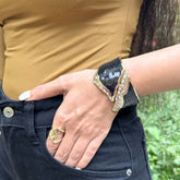 Black Starlit Wave Openable Kada/Cuff