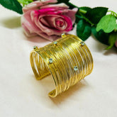 Golden American Diamond wired Handcuff