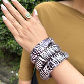 Zebra Resin Bracelet