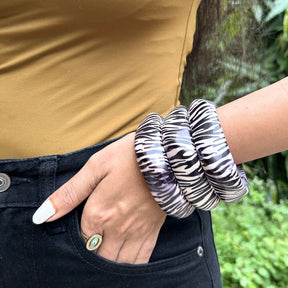 Zebra Resin Bracelet