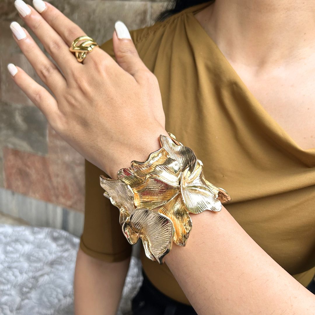 Golden Petal Crown Kada / Handcuff