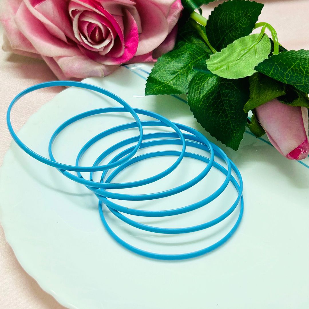 Turquoise Bangles - Pack Of 6
