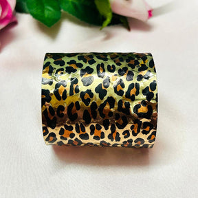Animal Print Structured Broad Handcuff