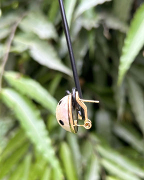 White Polka Dot Stud Earrings