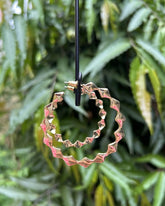 Golden Zig Zag Hoop Earrings