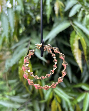 Golden Zig Zag Hoop Earrings