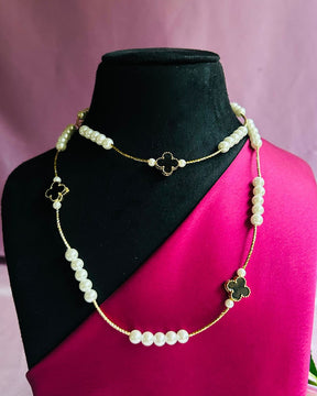 Black Clover And Pearl Mala Long