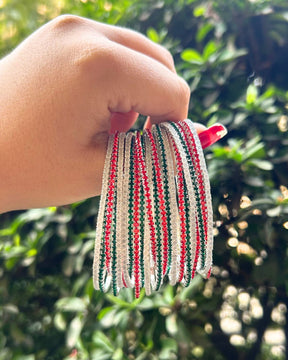 Stretchable Christmas Classic Trio Bracelet - Pack of 18