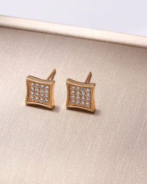 Square Shape American Diamond Stud Earring