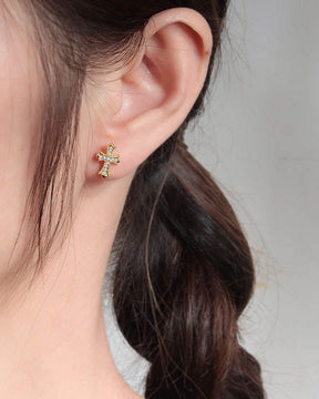 Cross American Diamond Stud Earring
