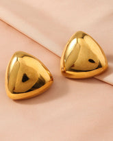 Golden Triangle Stud Earrings Small