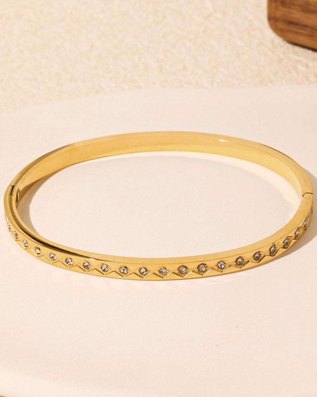Golden Prism Bangle Bracelet