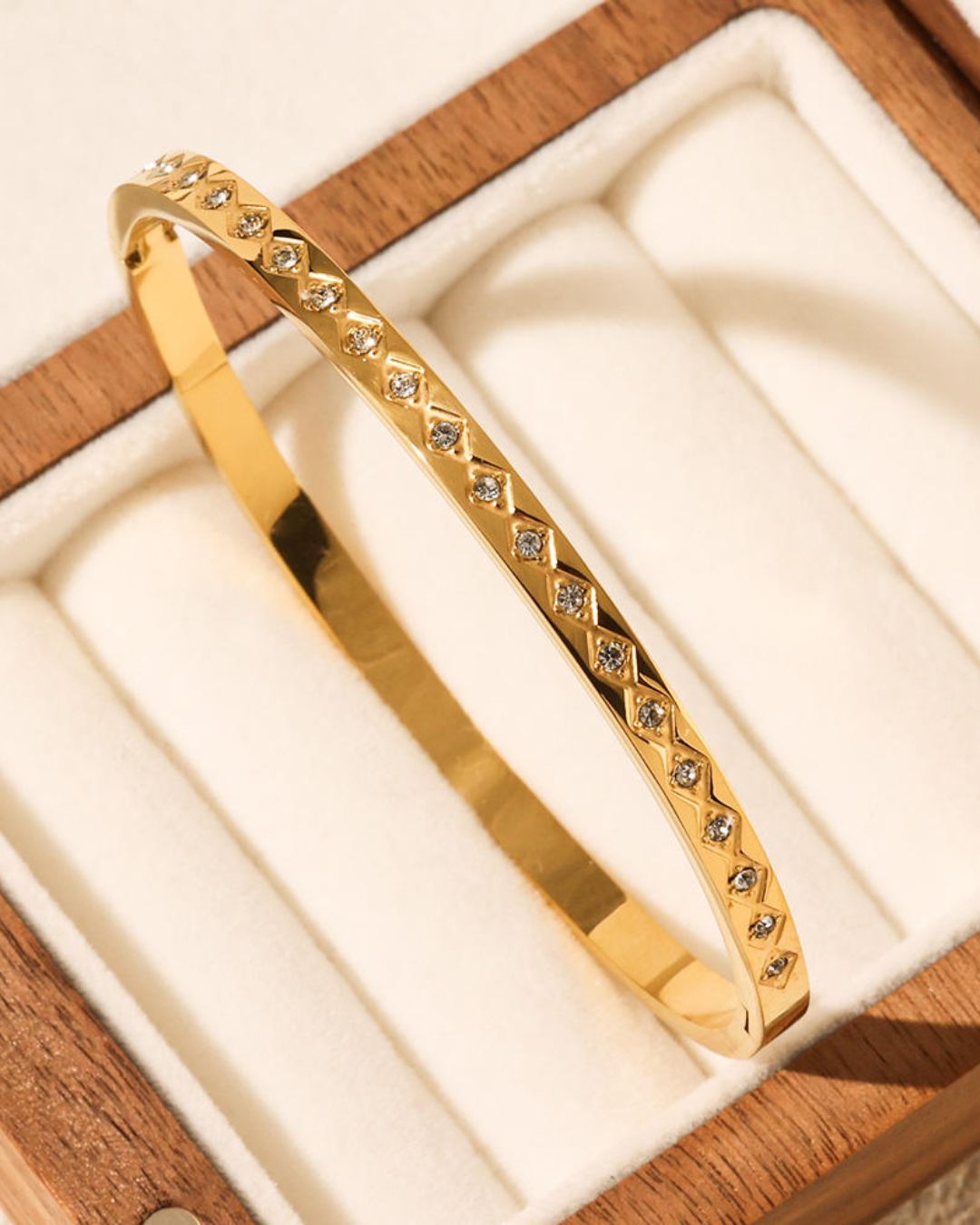 Golden Prism Bangle Bracelet