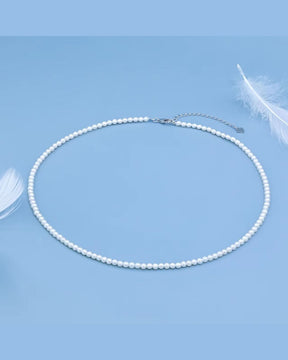 Circular Pearl Necklace Choker