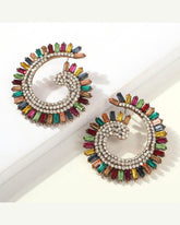 Multi Sparkle Swirl Drop Earrings